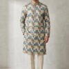 men1 Royal Cream & Gold Heavily Embroidered Sherwani